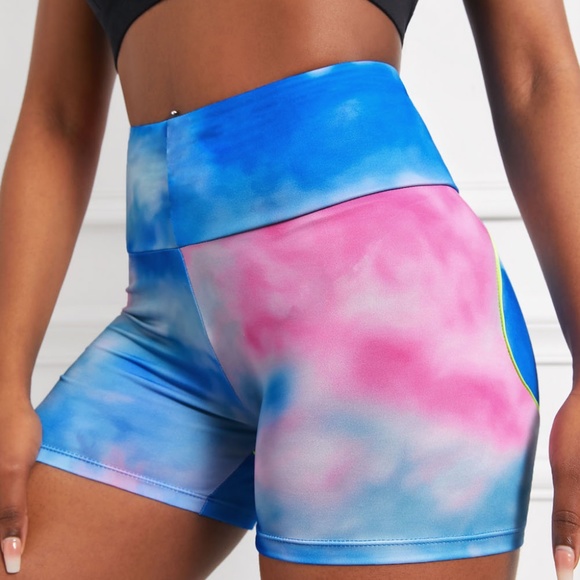 Wide Waistband High Waist Women's Yoga Shorts - Picture 6 of 10